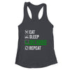 Eat Sleep Cut Grass Landscaping Funny Lawn Mowing Lawn Mower Shirt & Tank Top | teecentury