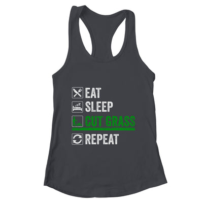 Eat Sleep Cut Grass Landscaping Funny Lawn Mowing Lawn Mower Shirt & Tank Top | teecentury