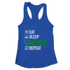 Eat Sleep Cut Grass Landscaping Funny Lawn Mowing Lawn Mower Shirt & Tank Top | teecentury