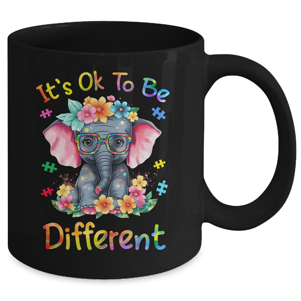 Elephant Autism Awareness It's Ok To Be Different Boys Kids Mug | teecentury
