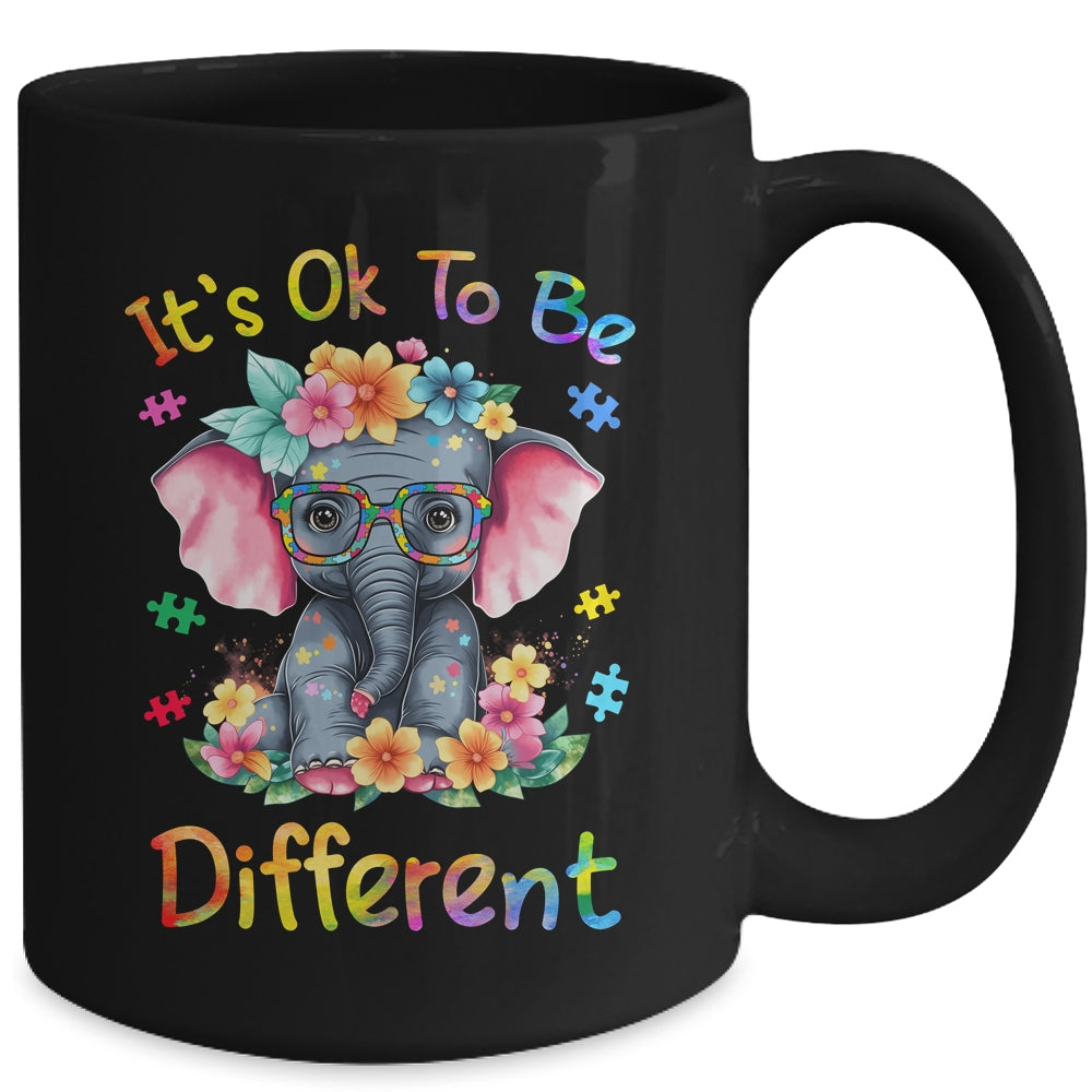 Elephant Autism Awareness It's Ok To Be Different Boys Kids Mug | teecentury