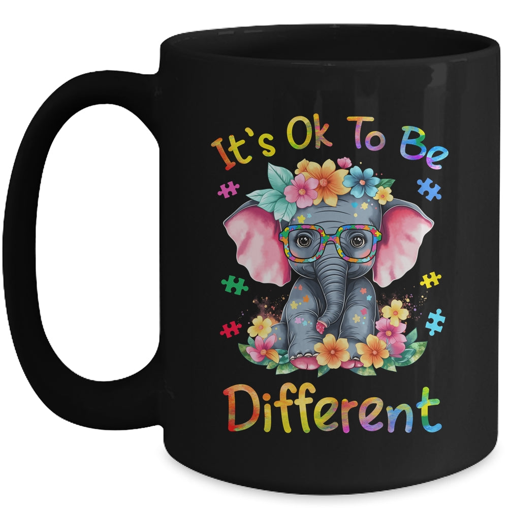 Elephant Autism Awareness It's Ok To Be Different Boys Kids Mug | teecentury