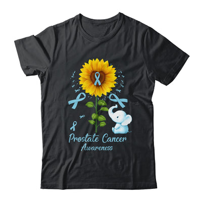Elephant Light Blue Ribbon Prostate Cancer Awareness Sunflower Shirt & Hoodie | teecentury
