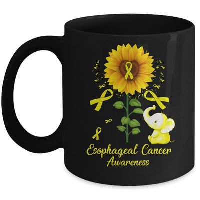 Elephant Yellow Ribbon Sarcoma Awareness Sunflower Mug | teecentury