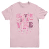 Eleven Is A Vibe Groovy 11th Birthday Girl Coquette Bow Youth Shirt | teecentury
