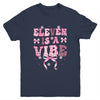 Eleven Is A Vibe Groovy 11th Birthday Girl Coquette Bow Youth Shirt | teecentury