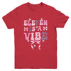 Eleven Is A Vibe Groovy 11th Birthday Girl Coquette Bow Youth Shirt | teecentury