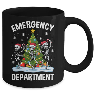 Emergency Department Christmas Holiday Skeleton Nurse ER ED Mug | teecentury