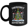 Emergency Department Christmas Holiday Skeleton Nurse ER ED Mug | teecentury