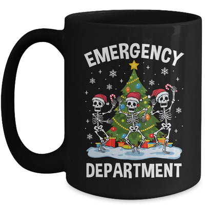 Emergency Department Christmas Holiday Skeleton Nurse ER ED Mug | teecentury