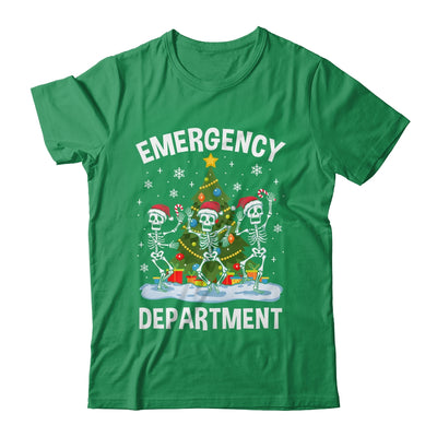 Emergency Department Christmas Holiday Skeleton Nurse ER ED Shirt & Sweatshirt | teecentury