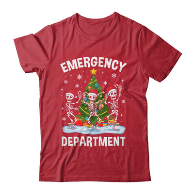 Emergency Department Christmas Holiday Skeleton Nurse ER ED Shirt & Sweatshirt | teecentury