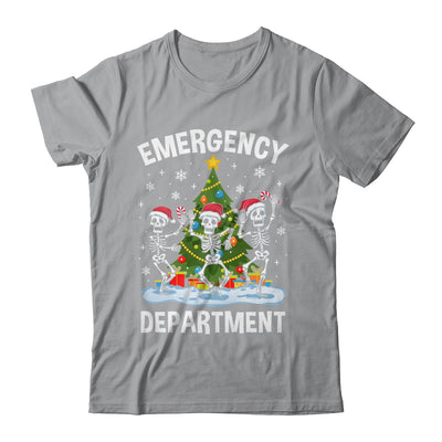 Emergency Department Christmas Holiday Skeleton Nurse ER ED Shirt & Sweatshirt | teecentury