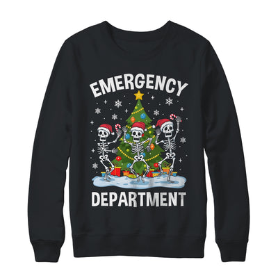 Emergency Department Christmas Holiday Skeleton Nurse ER ED Shirt & Sweatshirt | teecentury