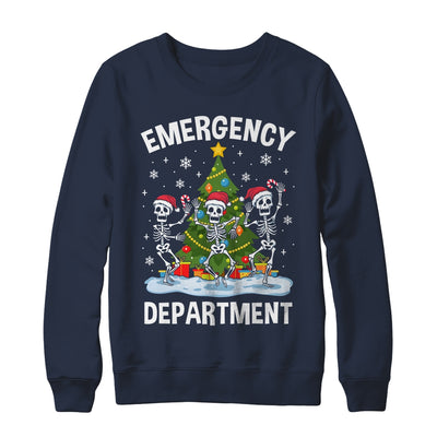 Emergency Department Christmas Holiday Skeleton Nurse ER ED Shirt & Sweatshirt | teecentury