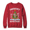 Emergency Department Christmas Holiday Skeleton Nurse ER ED Shirt & Sweatshirt | teecentury