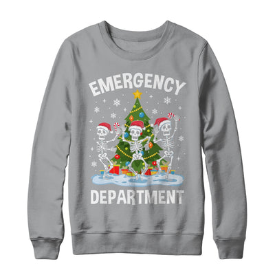 Emergency Department Christmas Holiday Skeleton Nurse ER ED Shirt & Sweatshirt | teecentury