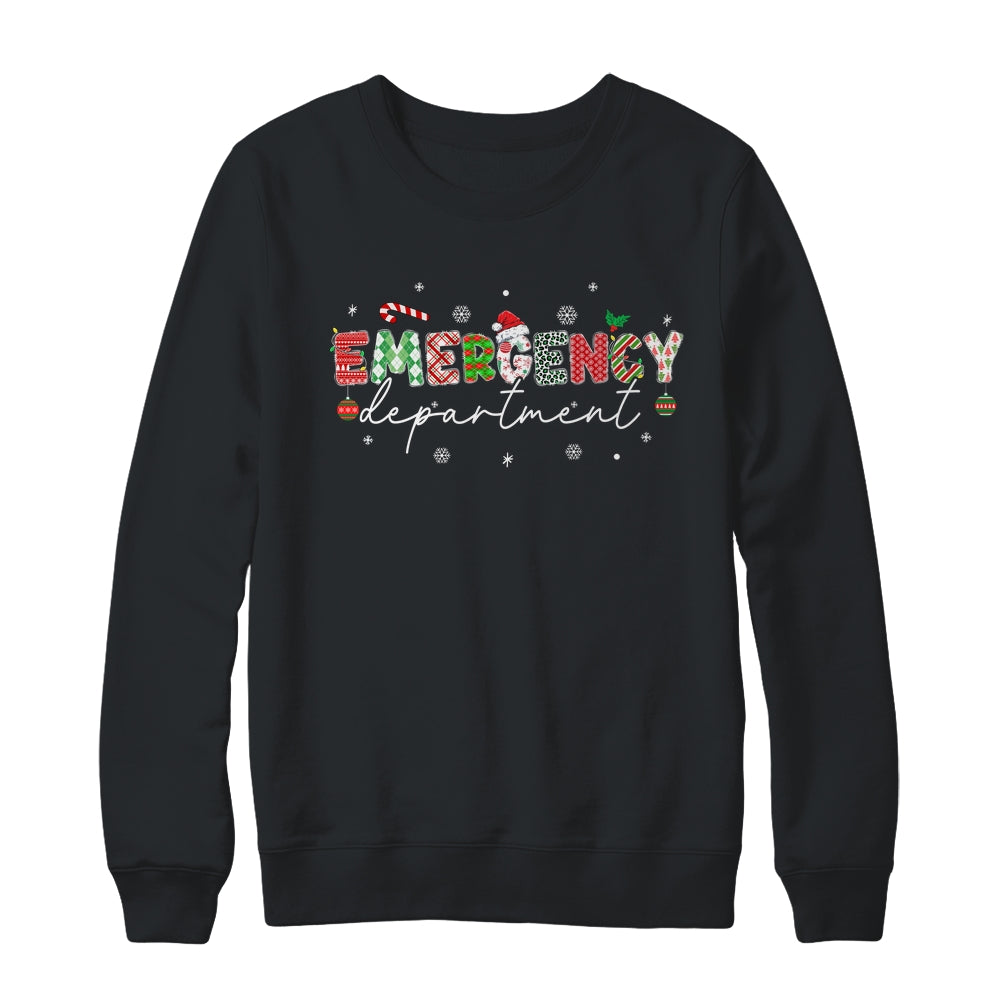 Emergency Department ER Nurse Christmas Emergency Room Shirt & Sweatshirt | teecentury