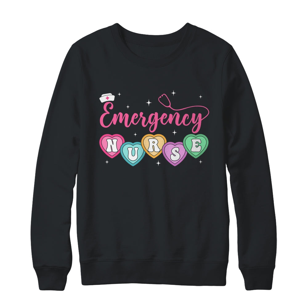 Emergency Department Nurse Hearts ER RN ED Valentines Shirt & Sweatshirt | teecentury