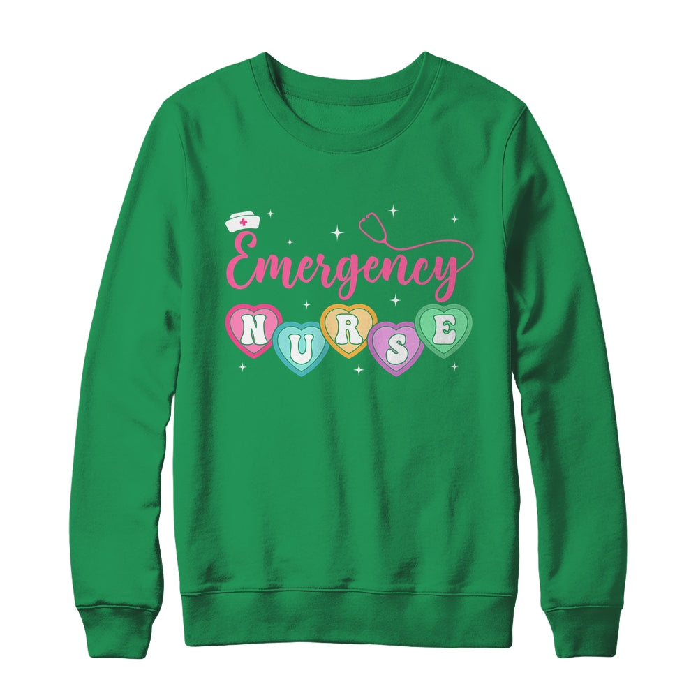 Emergency Department Nurse Hearts ER RN ED Valentines Shirt & Sweatshirt | teecentury