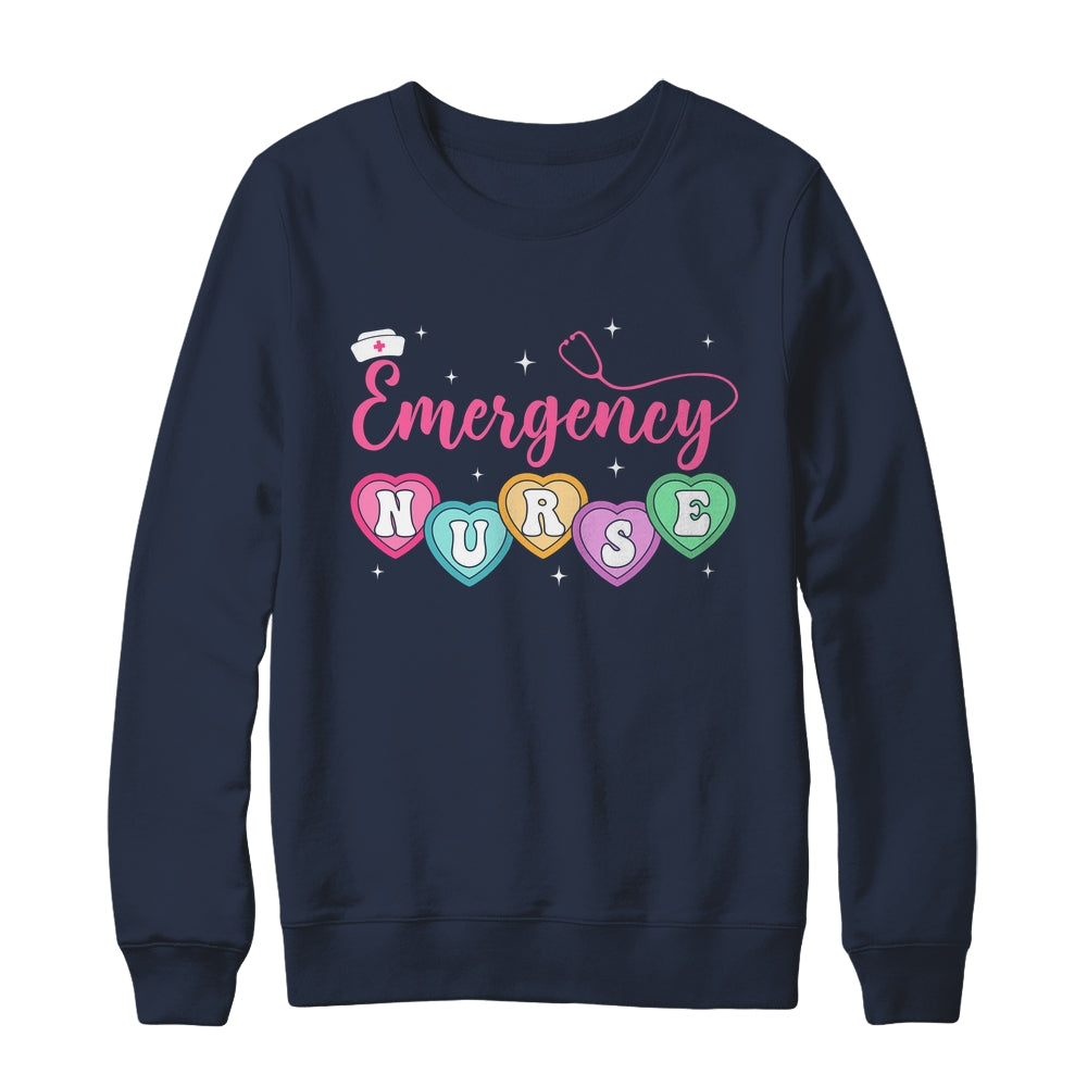 Emergency Department Nurse Hearts ER RN ED Valentines Shirt & Sweatshirt | teecentury