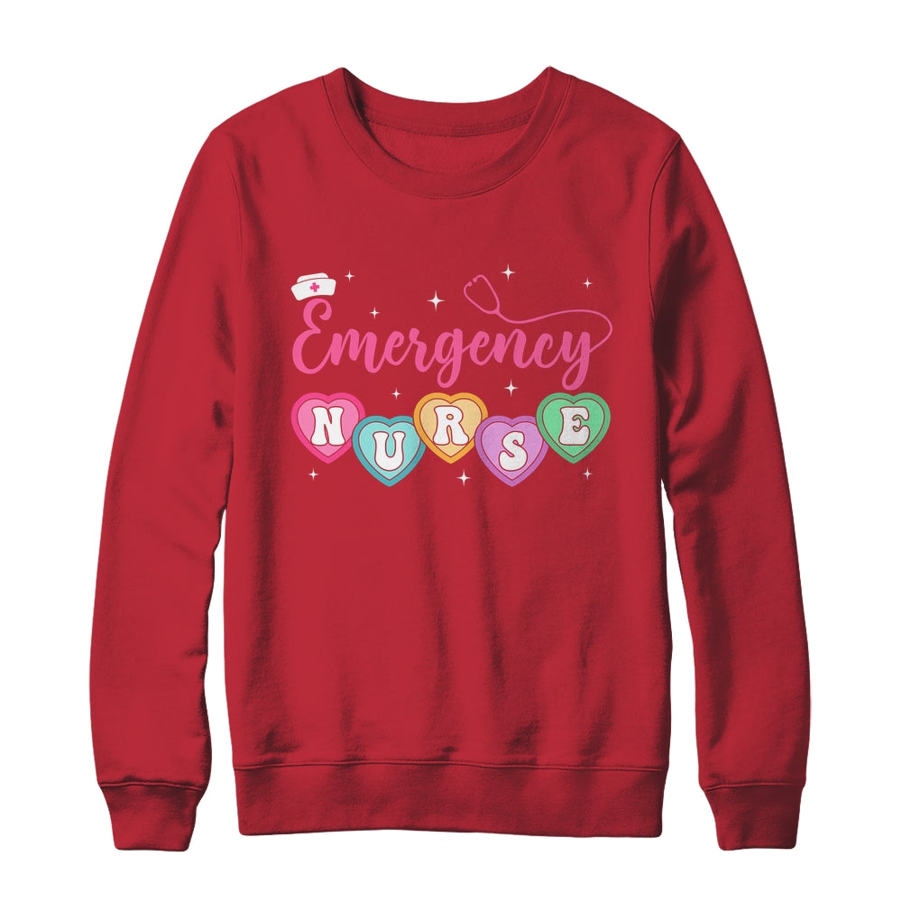 Emergency Department Nurse Hearts ER RN ED Valentines Shirt & Sweatshirt | teecentury
