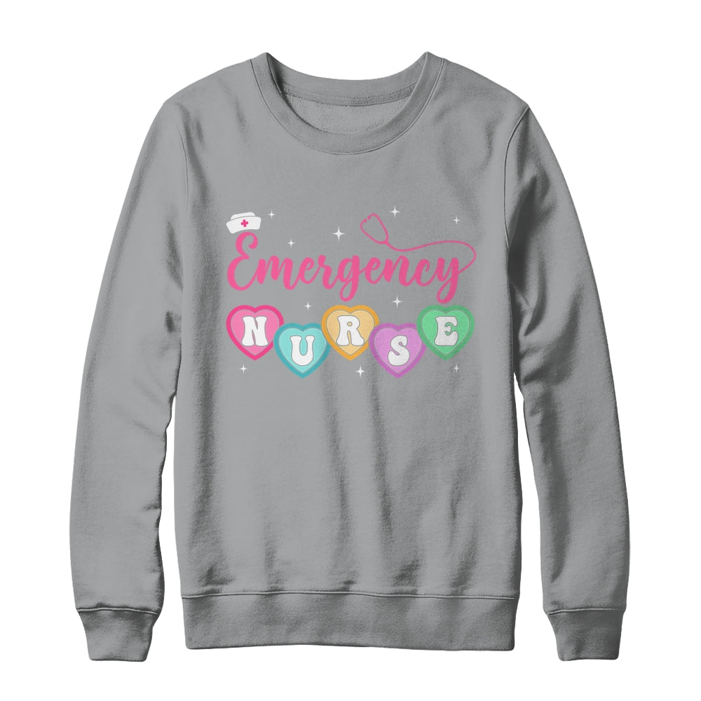 Emergency Department Nurse Hearts ER RN ED Valentines Shirt & Sweatshirt | teecentury