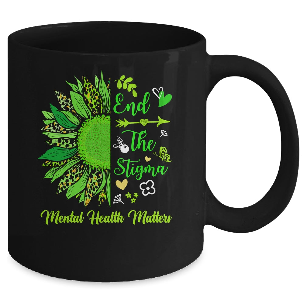 End The Stigma Mental Health Matters Ribbon Awareness Mug | teecentury