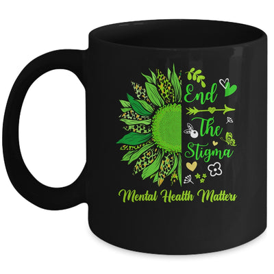 End The Stigma Mental Health Matters Ribbon Awareness Mug | teecentury