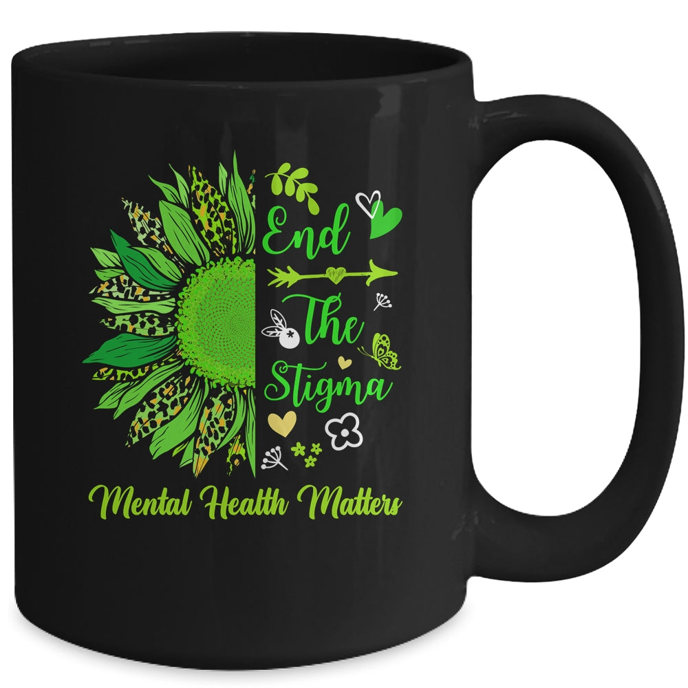 End The Stigma Mental Health Matters Ribbon Awareness Mug | teecentury