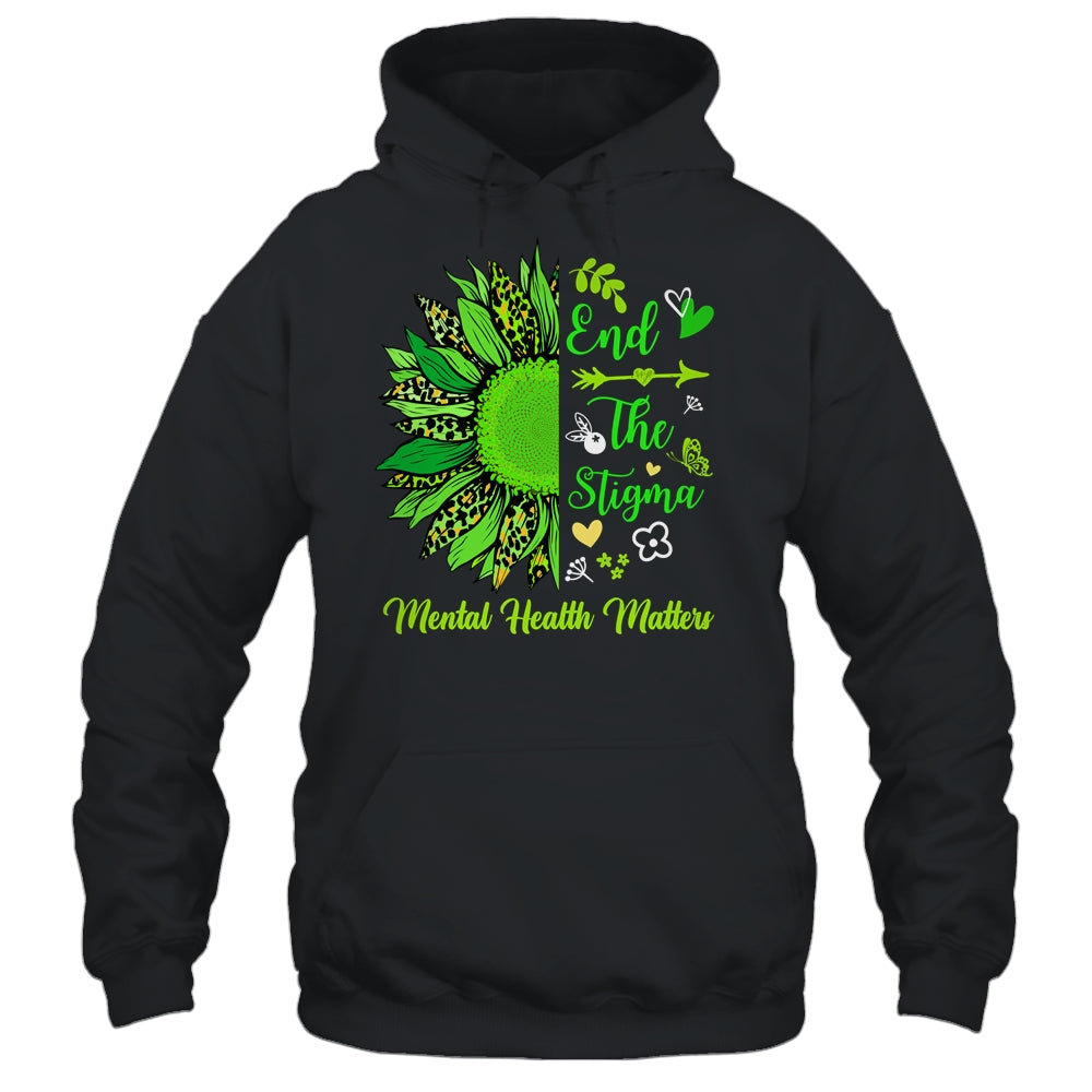 End The Stigma Mental Health Matters Ribbon Awareness Shirt & Hoodie | teecentury