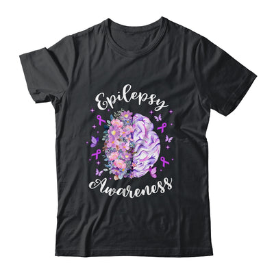 Epilepsy Awareness Month We Wear Purple Brain Flower Shirt & Hoodie | teecentury