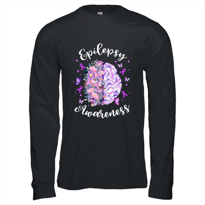 Epilepsy Awareness Month We Wear Purple Brain Flower Shirt & Hoodie | teecentury