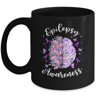 Epilepsy Awareness Month We Wear Purple Brain Flower Mug | teecentury