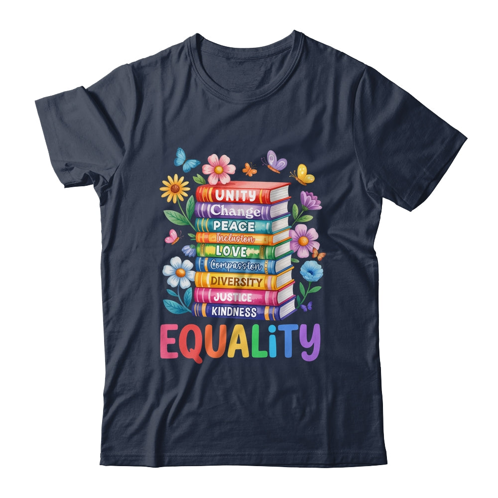 Equality Love Peace And Kindness Book Flowers LGBT Gay Pride Shirt & Tank Top | teecentury