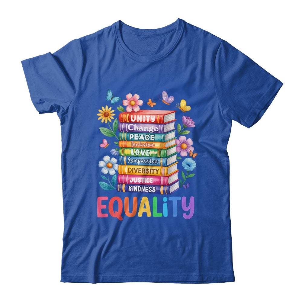 Equality Love Peace And Kindness Book Flowers LGBT Gay Pride Shirt & Tank Top | teecentury