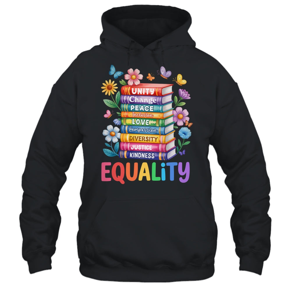 Equality Love Peace And Kindness Book Flowers LGBT Gay Pride Shirt & Tank Top | teecentury