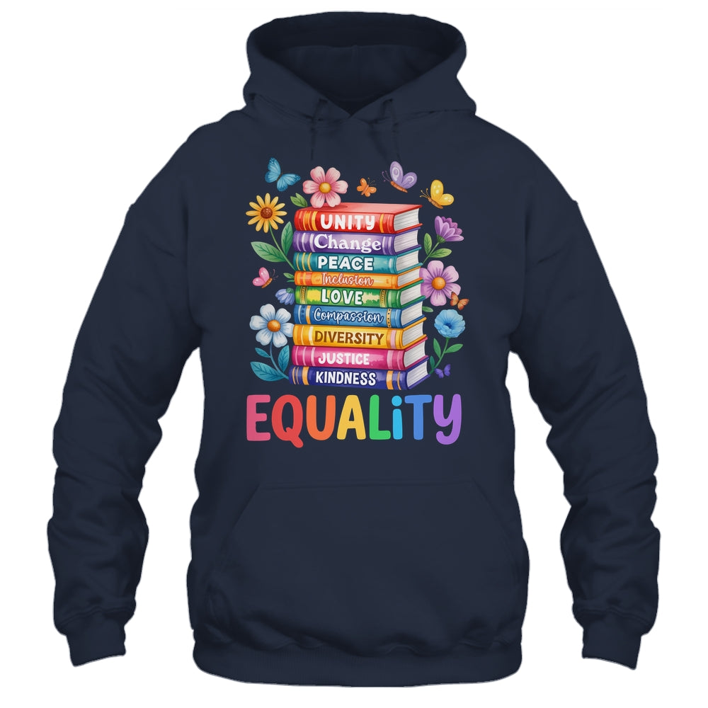 Equality Love Peace And Kindness Book Flowers LGBT Gay Pride Shirt & Tank Top | teecentury