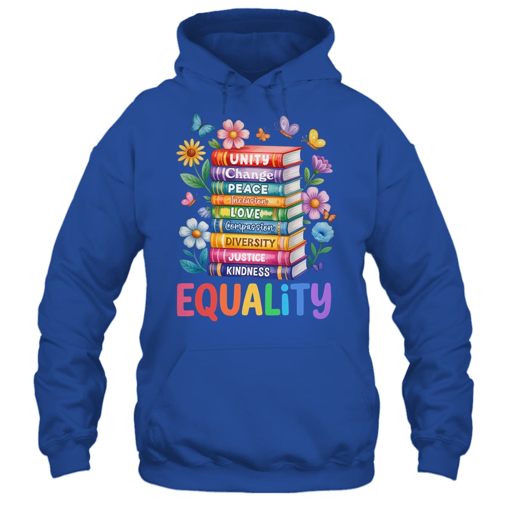 Equality Love Peace And Kindness Book Flowers LGBT Gay Pride Shirt & Tank Top | teecentury