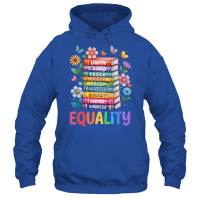 Equality Love Peace And Kindness Book Flowers LGBT Gay Pride Shirt & Tank Top | teecentury
