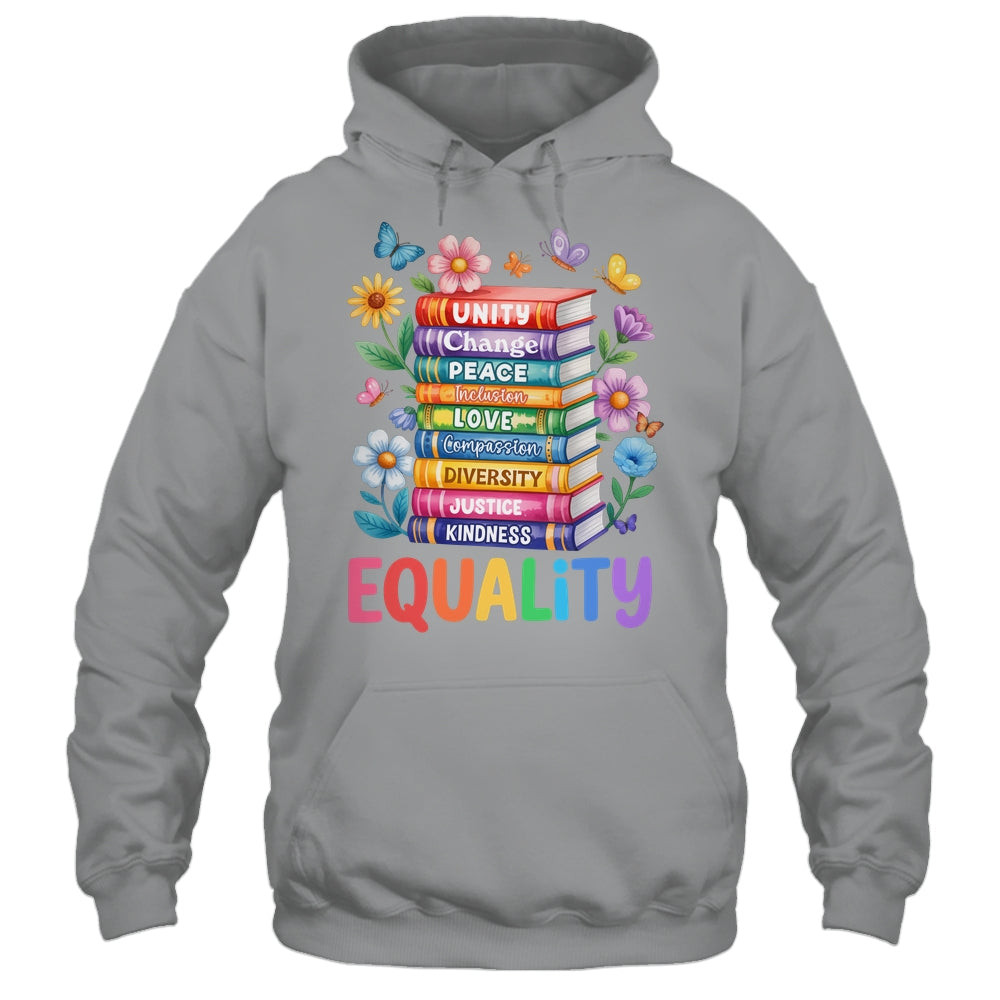 Equality Love Peace And Kindness Book Flowers LGBT Gay Pride Shirt & Tank Top | teecentury