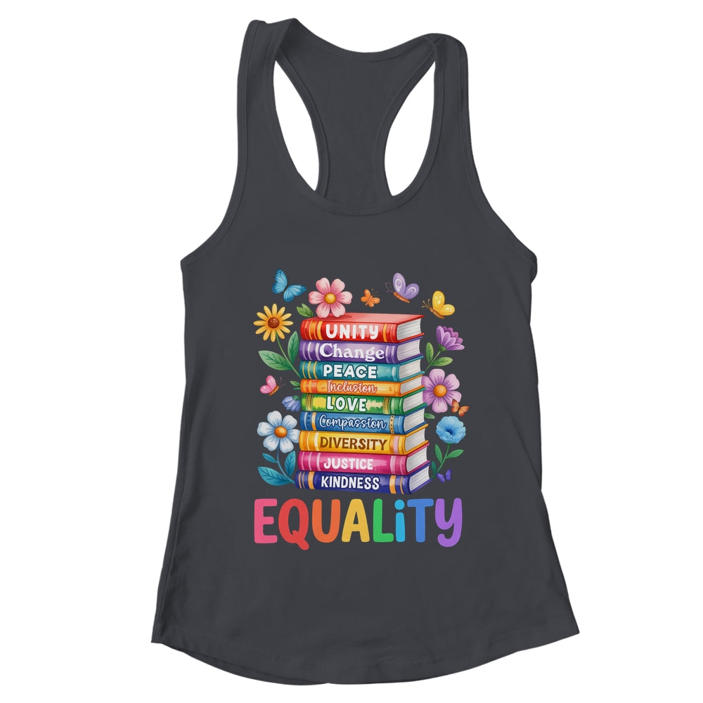 Equality Love Peace And Kindness Book Flowers LGBT Gay Pride Shirt & Tank Top | teecentury