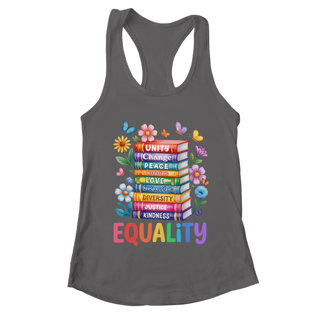 Equality Love Peace And Kindness Book Flowers LGBT Gay Pride Shirt & Tank Top | teecentury
