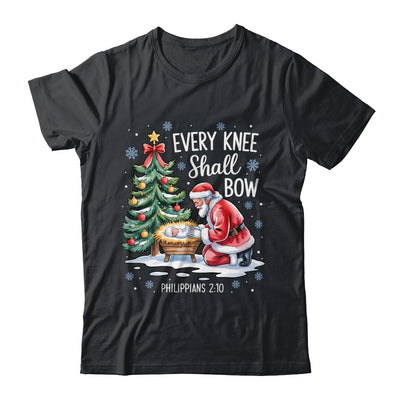 Every Knee Shall Bow Santa Christmas Christian Faith Xmas Shirt & Sweatshirt | teecentury
