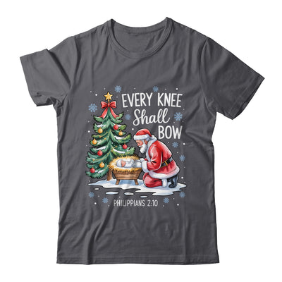 Every Knee Shall Bow Santa Christmas Christian Faith Xmas Shirt & Sweatshirt | teecentury
