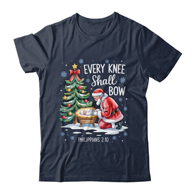 Every Knee Shall Bow Santa Christmas Christian Faith Xmas Shirt & Sweatshirt | teecentury