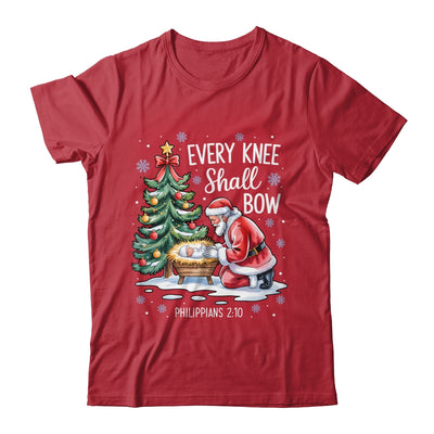 Every Knee Shall Bow Santa Christmas Christian Faith Xmas Shirt & Sweatshirt | teecentury