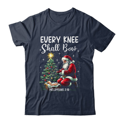 Every Knee Shall Bow Santa Christmas Nativity Scene Xmas Shirt & Sweatshirt | teecentury