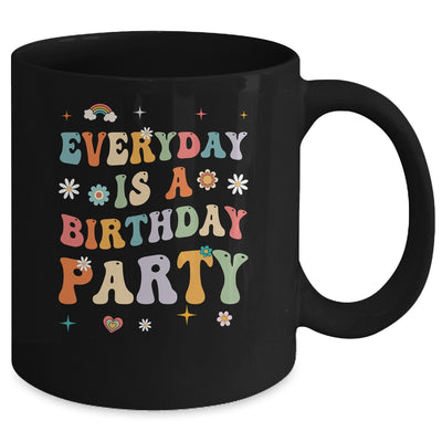 Everyday Is A Birthday Party For Women Girl Groovy Retro Mug | teecentury