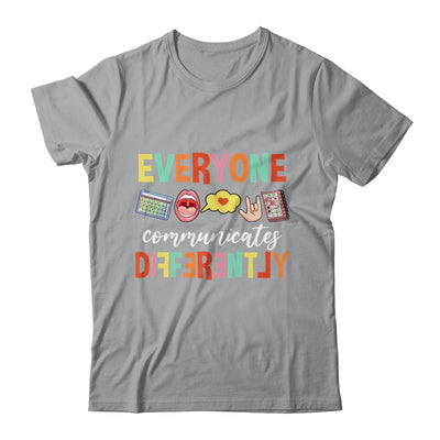 Everyone Communicates Different Speech Language Pathologist Shirt & Hoodie | teecentury